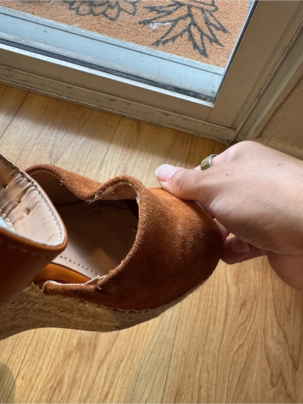 Steve Madden Brown Suede Espadrille Wedge Sandals with Ankle Strap